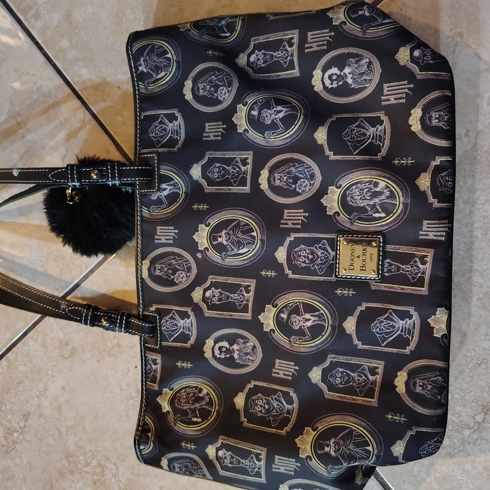 Disney Black and Gold Character Pattern Tote